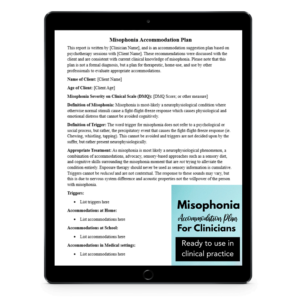 Misophonia Accommodation Plan for Clinicians